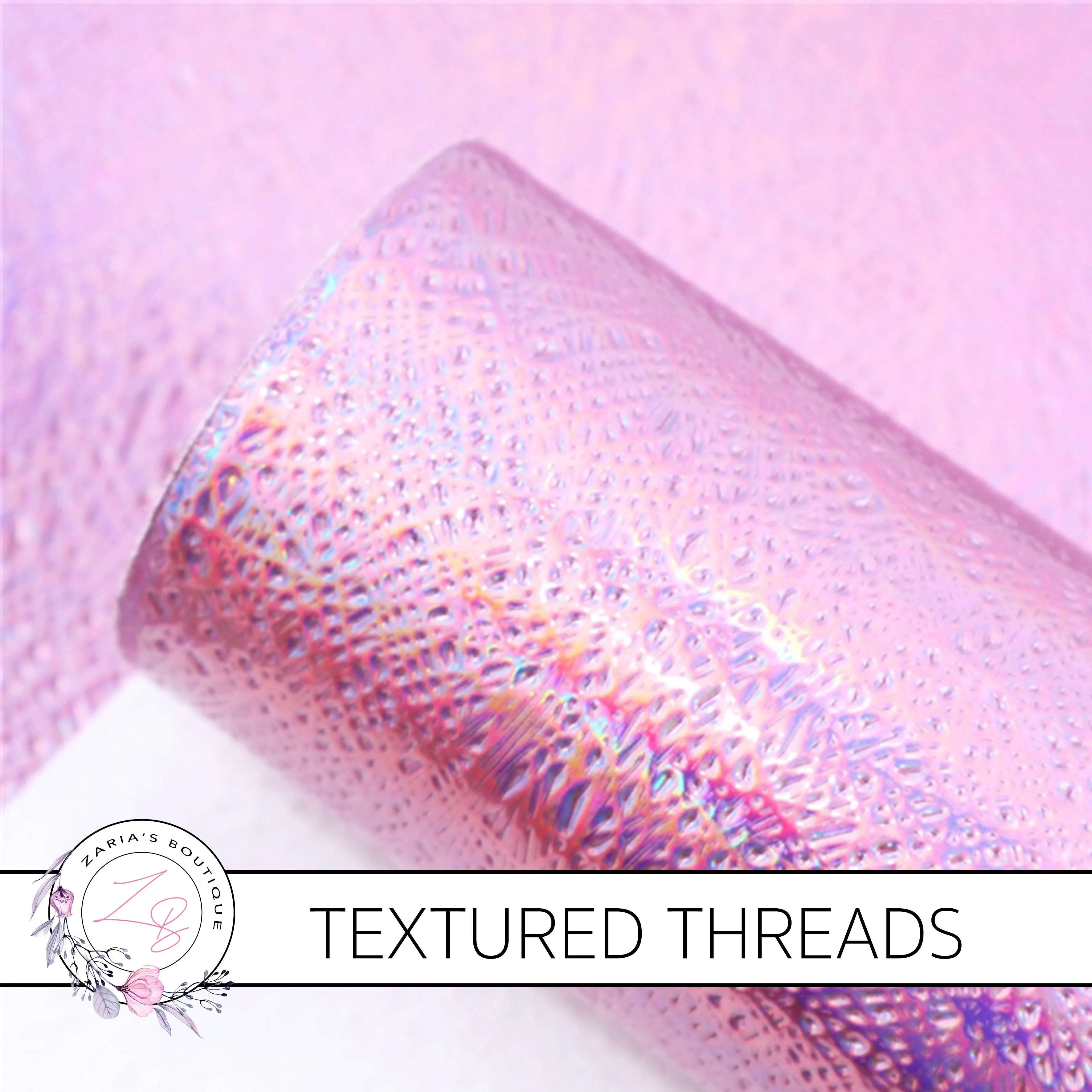 Textured Threads Holo Faux Leather Leatherette ~ Light Pink ~ 0.86mm