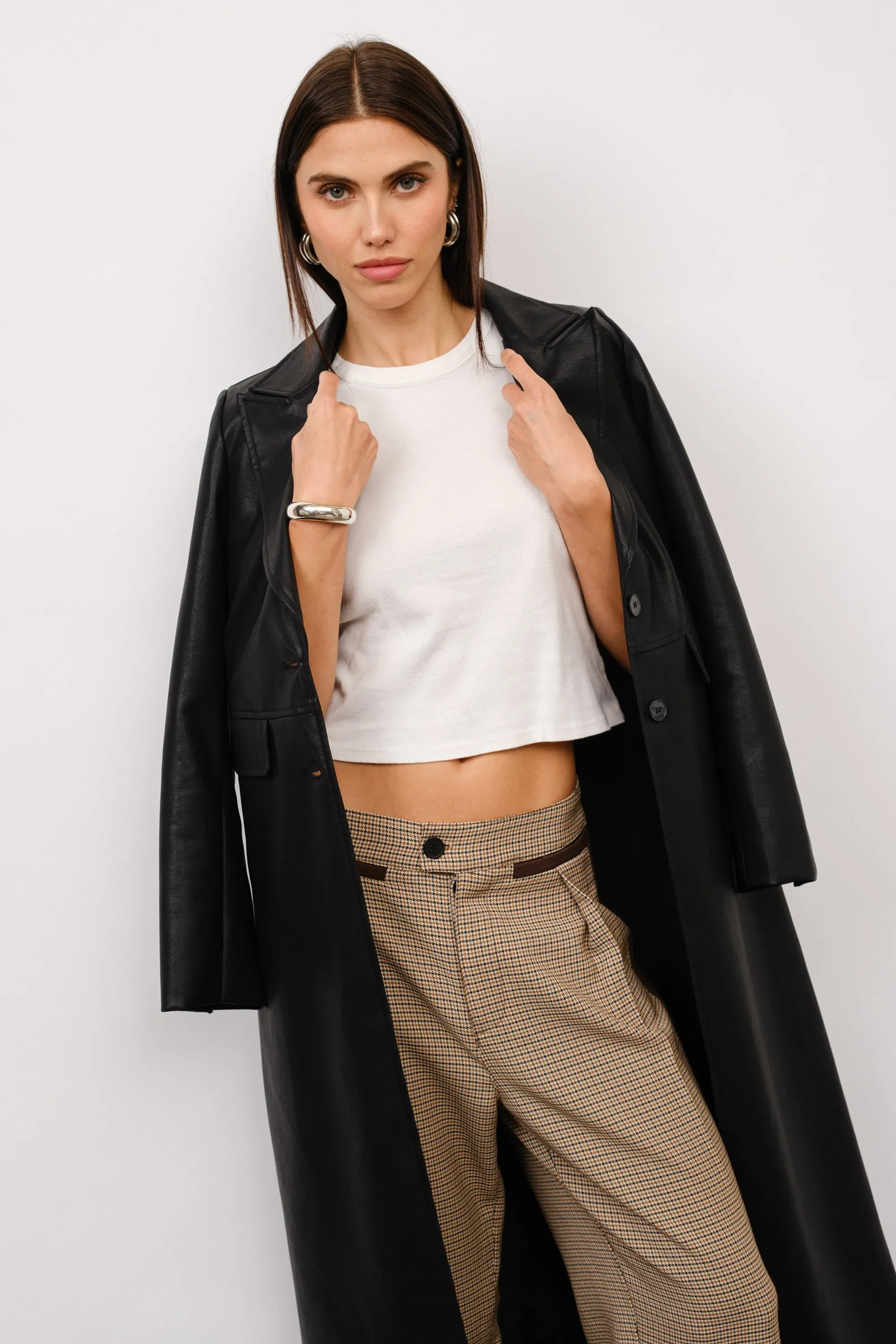 Thalia Vegan Leather Coat