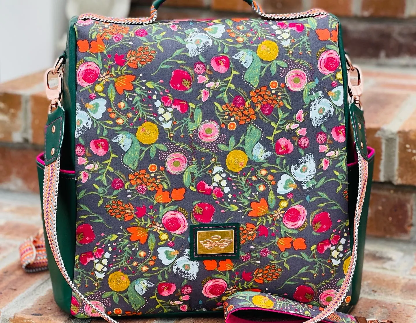 The Guardian Anti-Theft Backpack in Grey Floral
