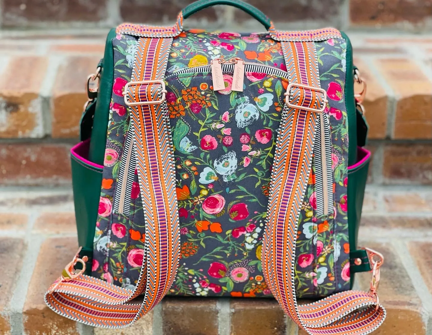 The Guardian Anti-Theft Backpack in Grey Floral