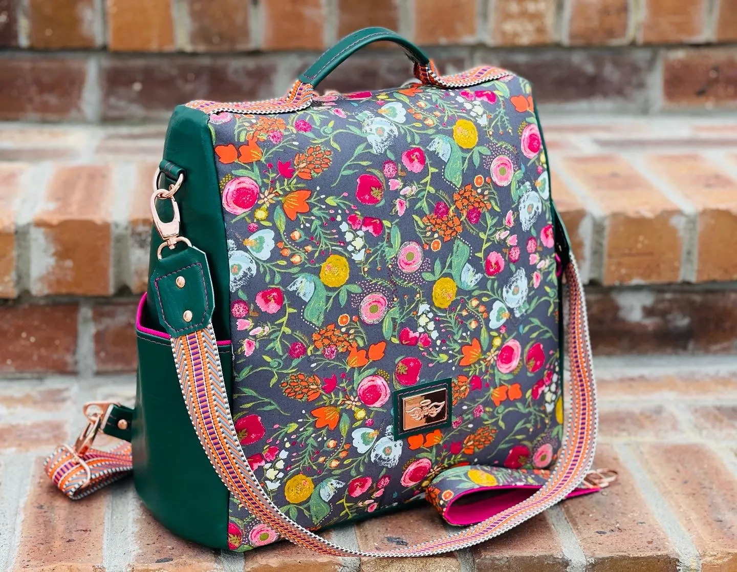 The Guardian Anti-Theft Backpack in Grey Floral