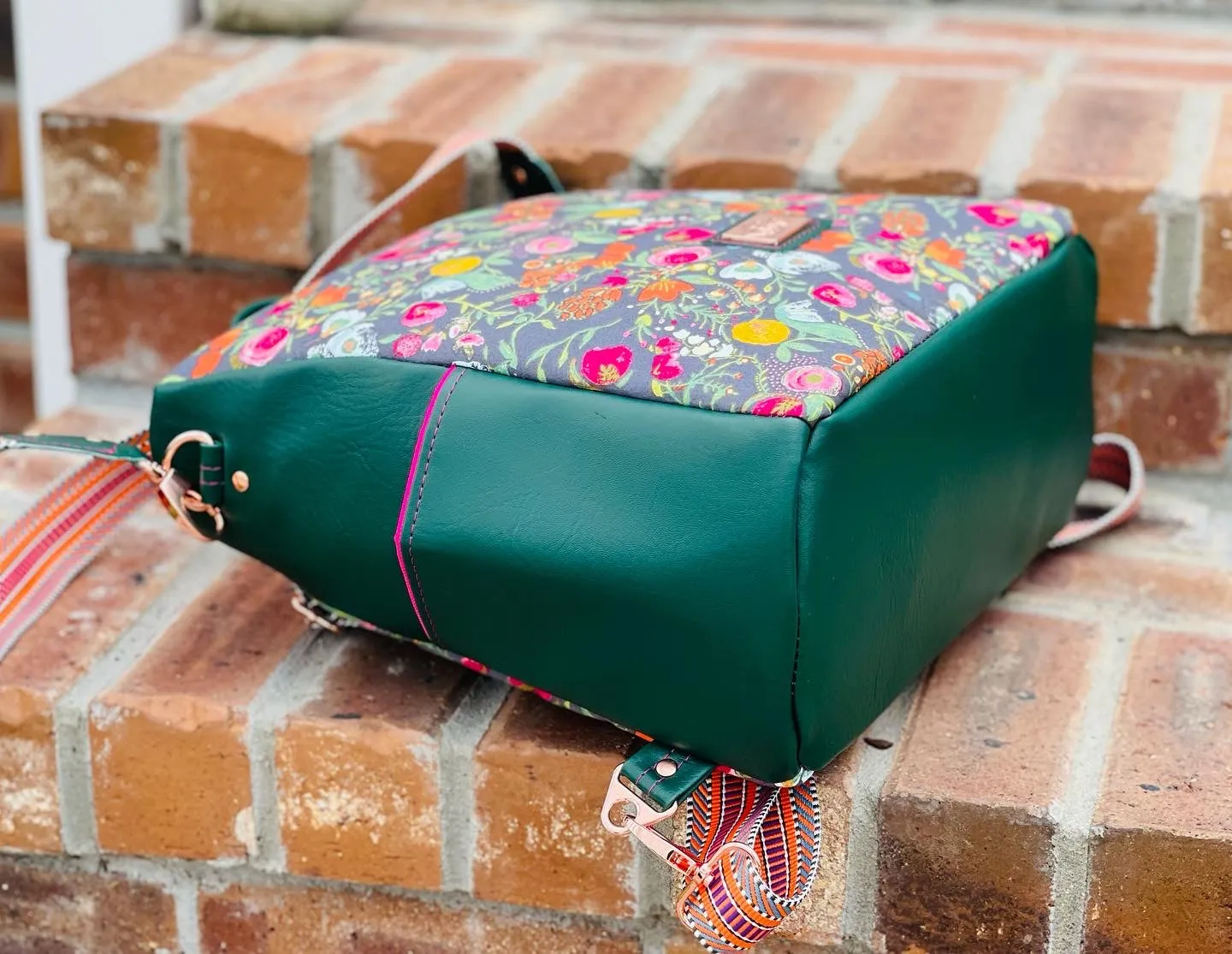The Guardian Anti-Theft Backpack in Grey Floral