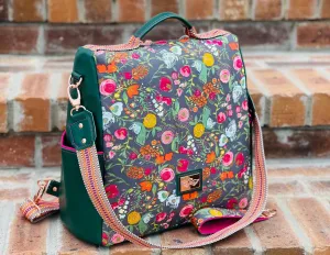 The Guardian Anti-Theft Backpack in Grey Floral