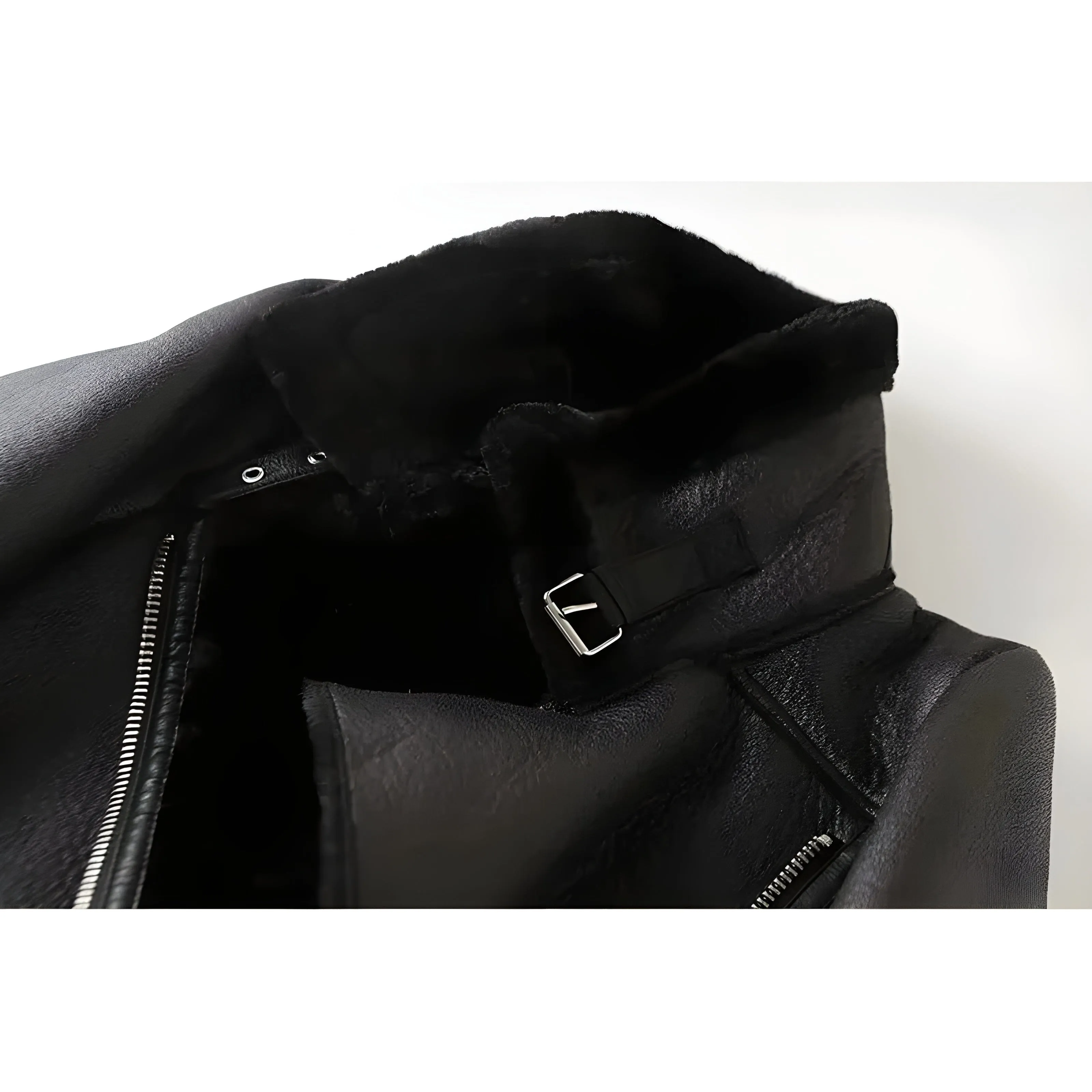 The Maura Faux Leather Oversized Winter Moto Jacket - Multiple Colors