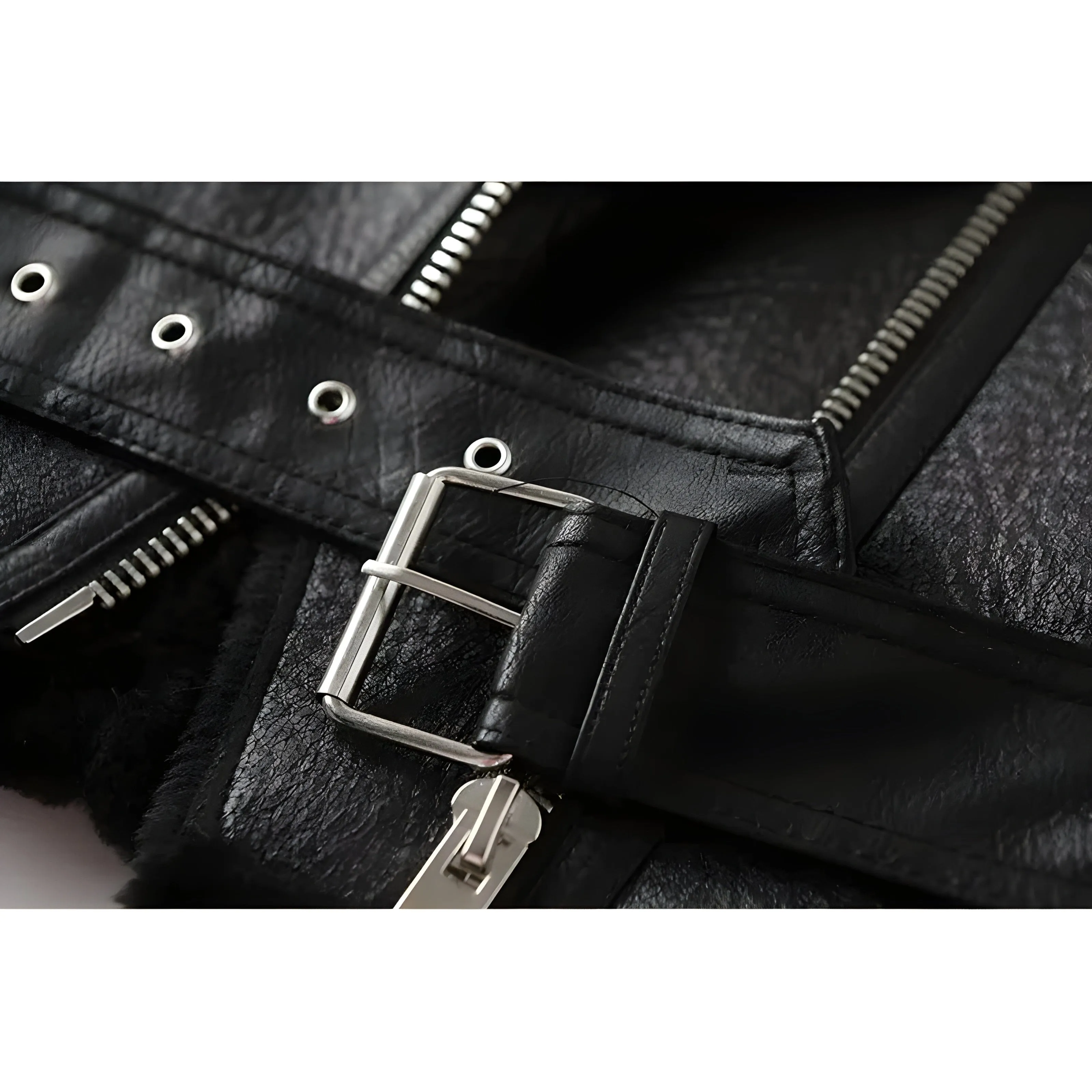 The Maura Faux Leather Oversized Winter Moto Jacket - Multiple Colors
