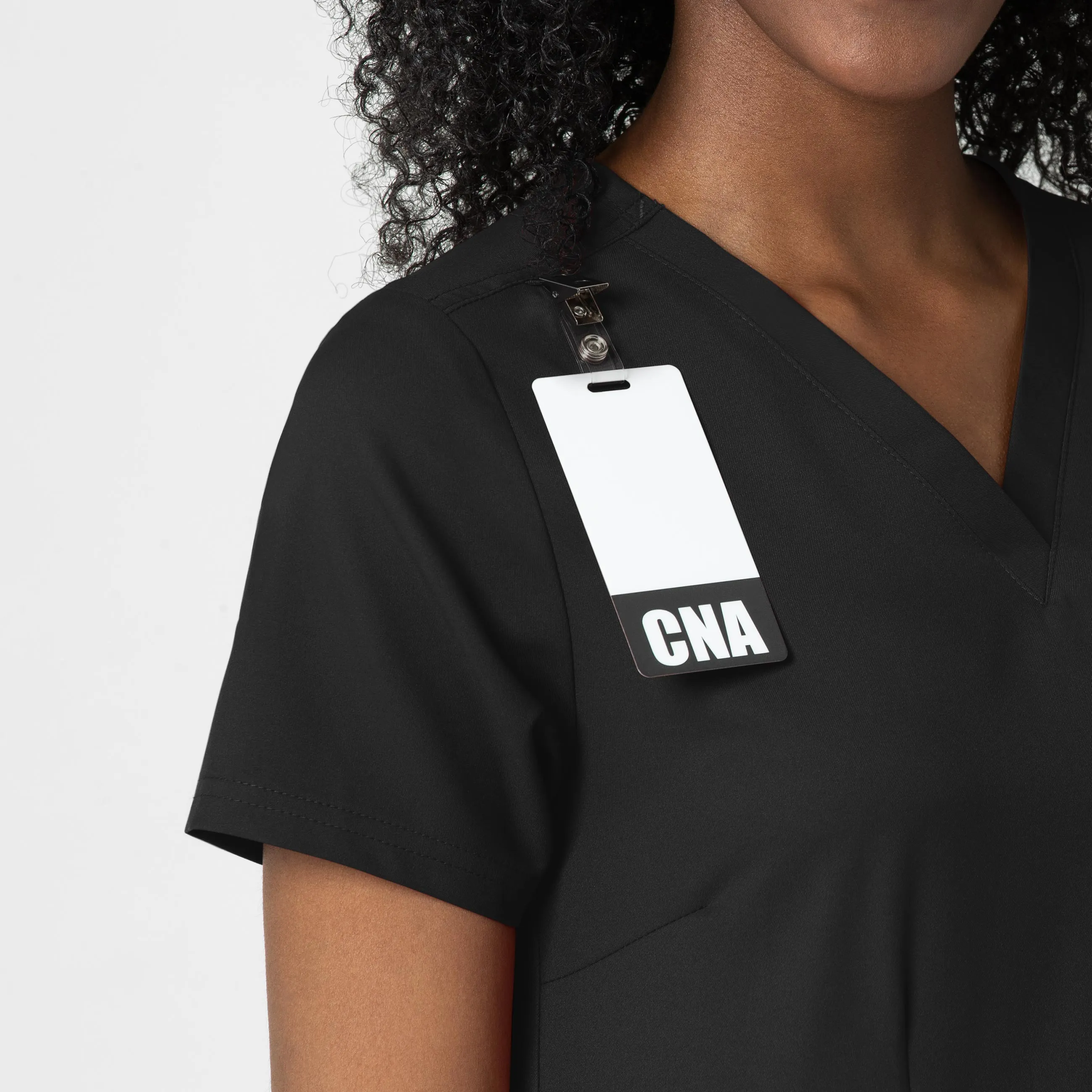 Thrive 6122 Fitted 3-Pocket V-Neck Scrub Top Black