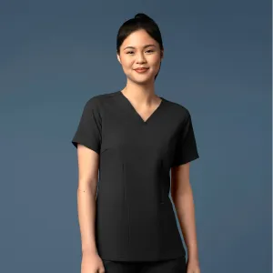 Thrive 6122 Fitted 3-Pocket V-Neck Scrub Top Black