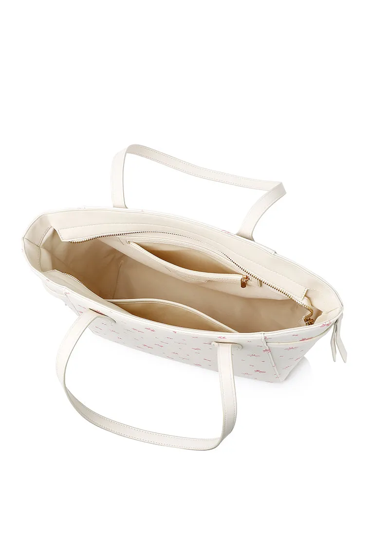Tie A Ribbon Tote Bag (Beige)