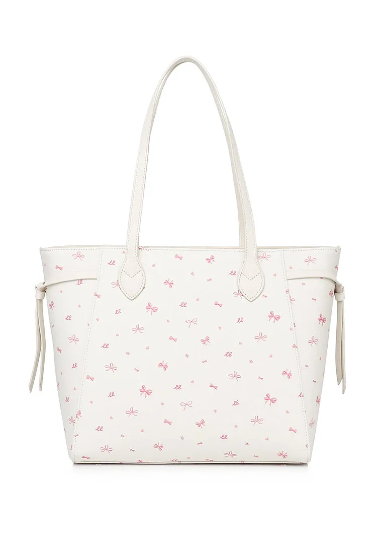 Tie A Ribbon Tote Bag (Beige)