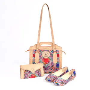 Trendy Matching Tote Bag and Clutch | Complete Your Look with Ballet Shoes Nk-170
