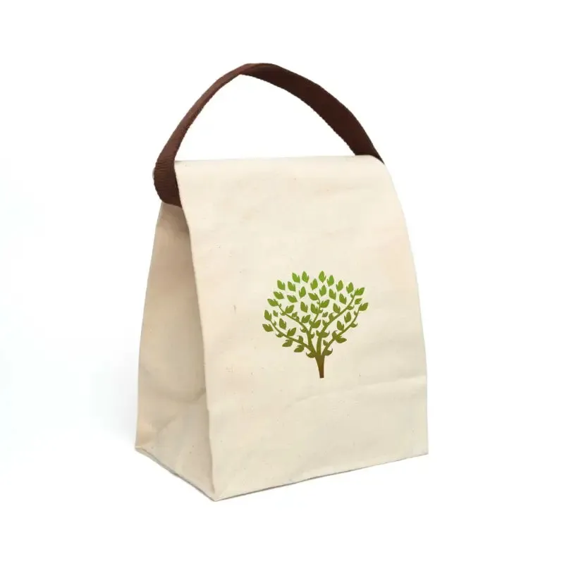 Trendy Tree Cotton Canvas Lunch Bag for Stylish Meals