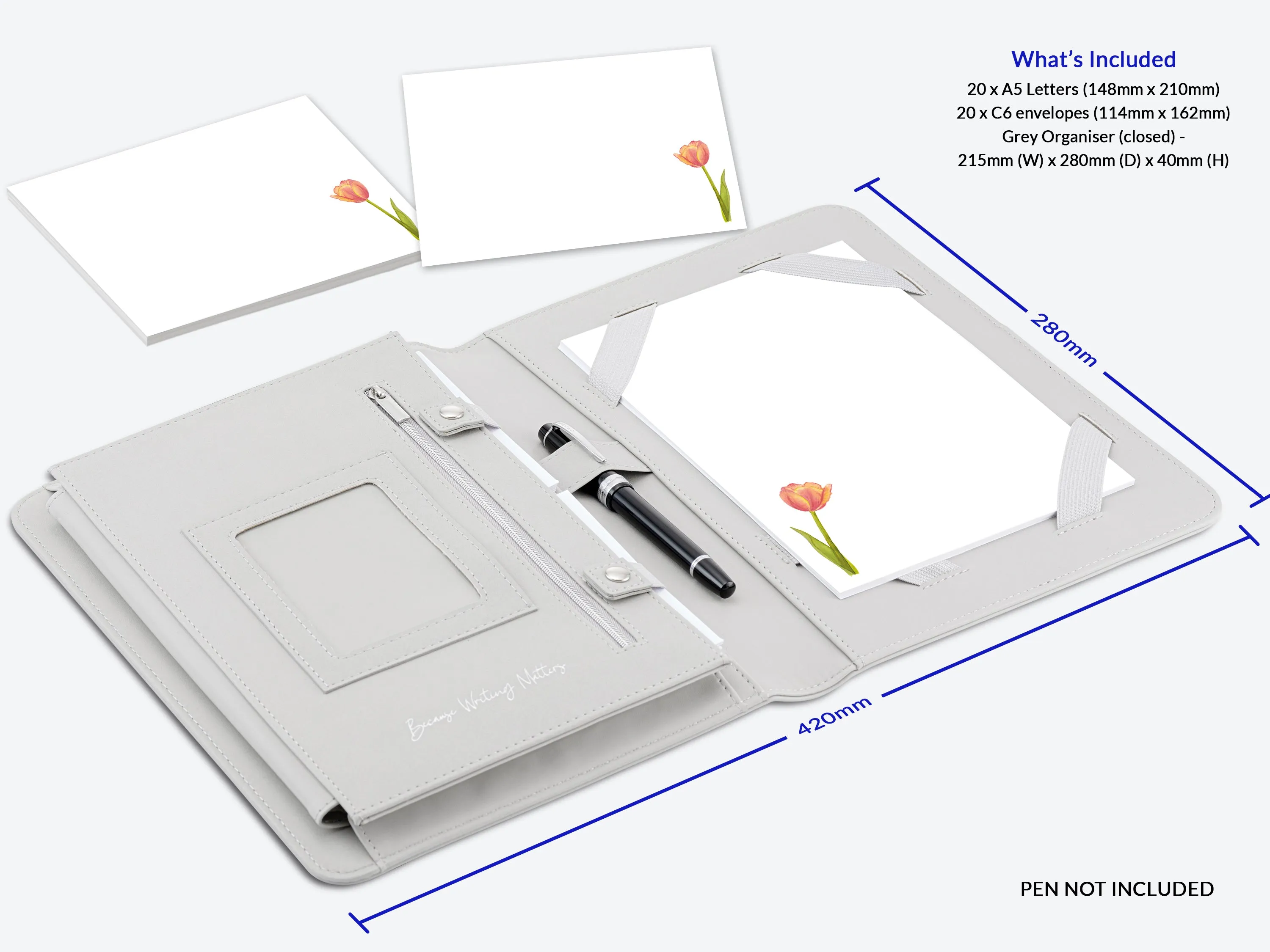 Tulip Letter Writing Set with Organiser