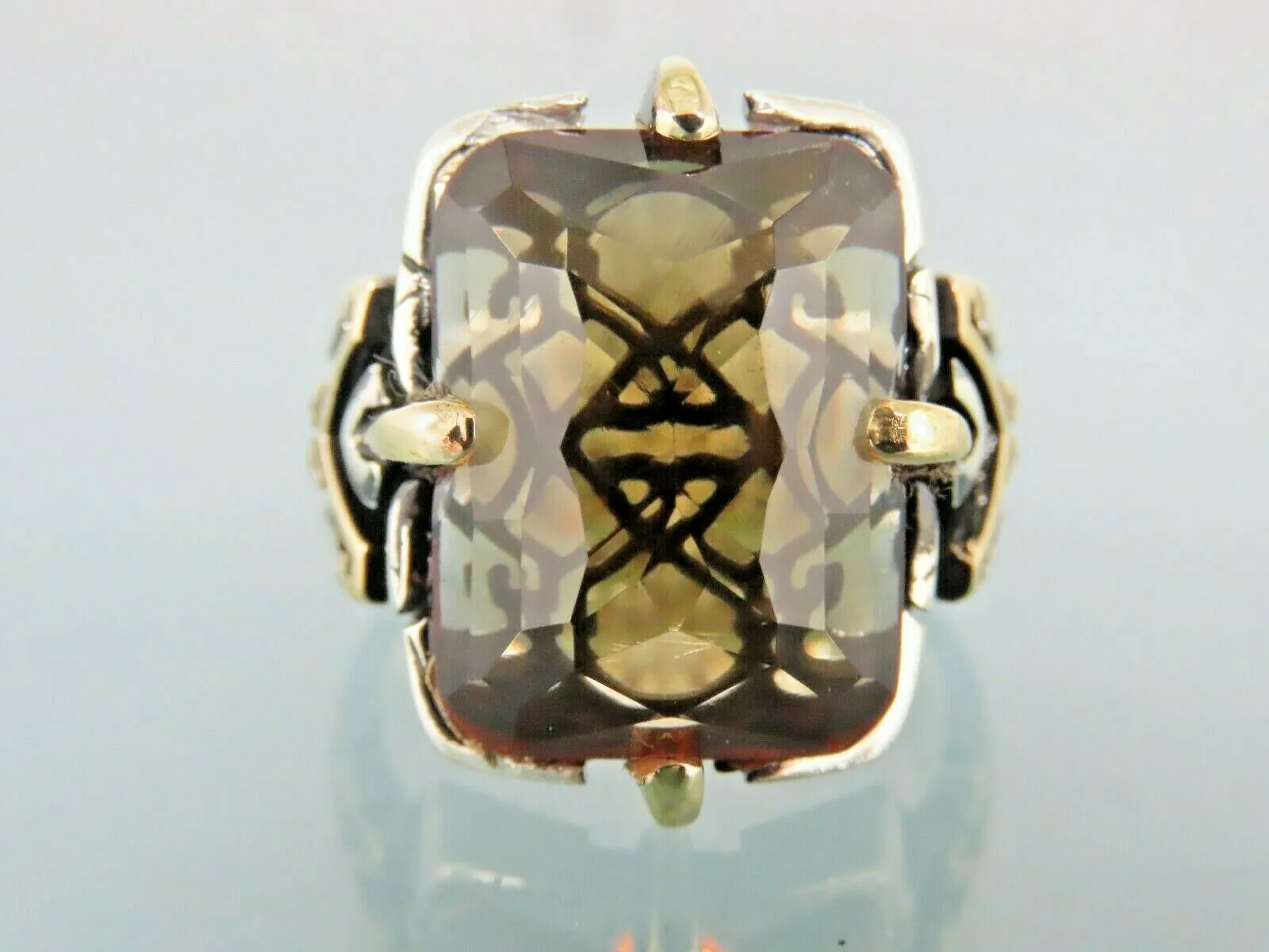 Turkish Handmade Jewelry 925 Sterling Silver Alexandrite Stone Mens Rings