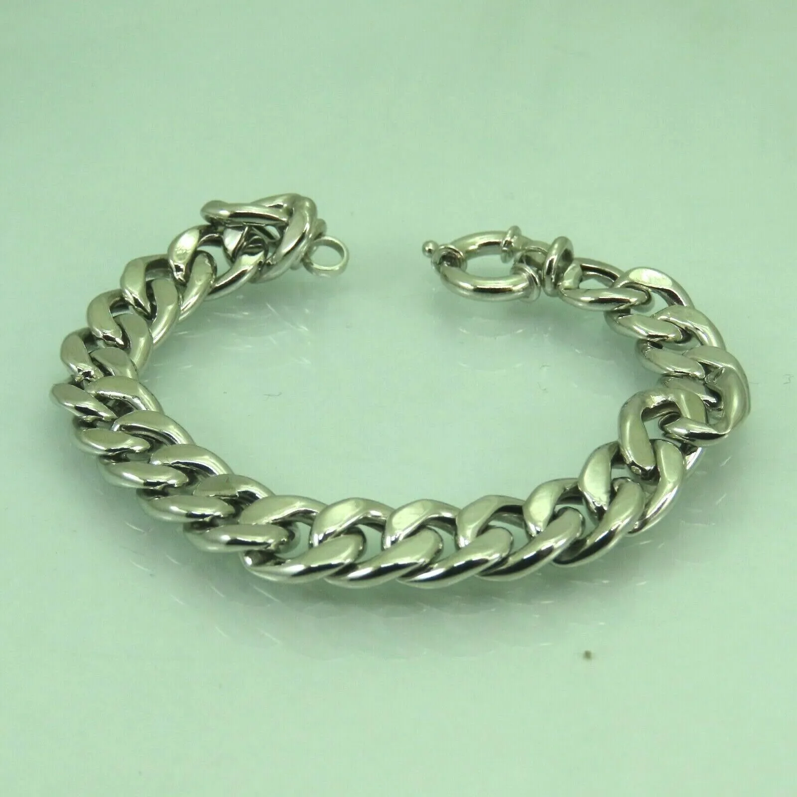 Turkish Handmade Jewelry 925 Sterling Silver Chain Mens Bracelet