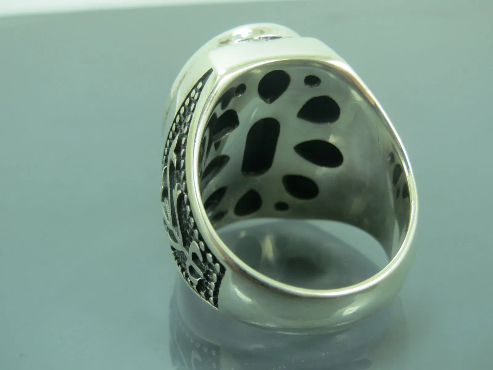 Turkish Handmade Jewelry 925 Sterling Silver Onyx Stone Mens Rings