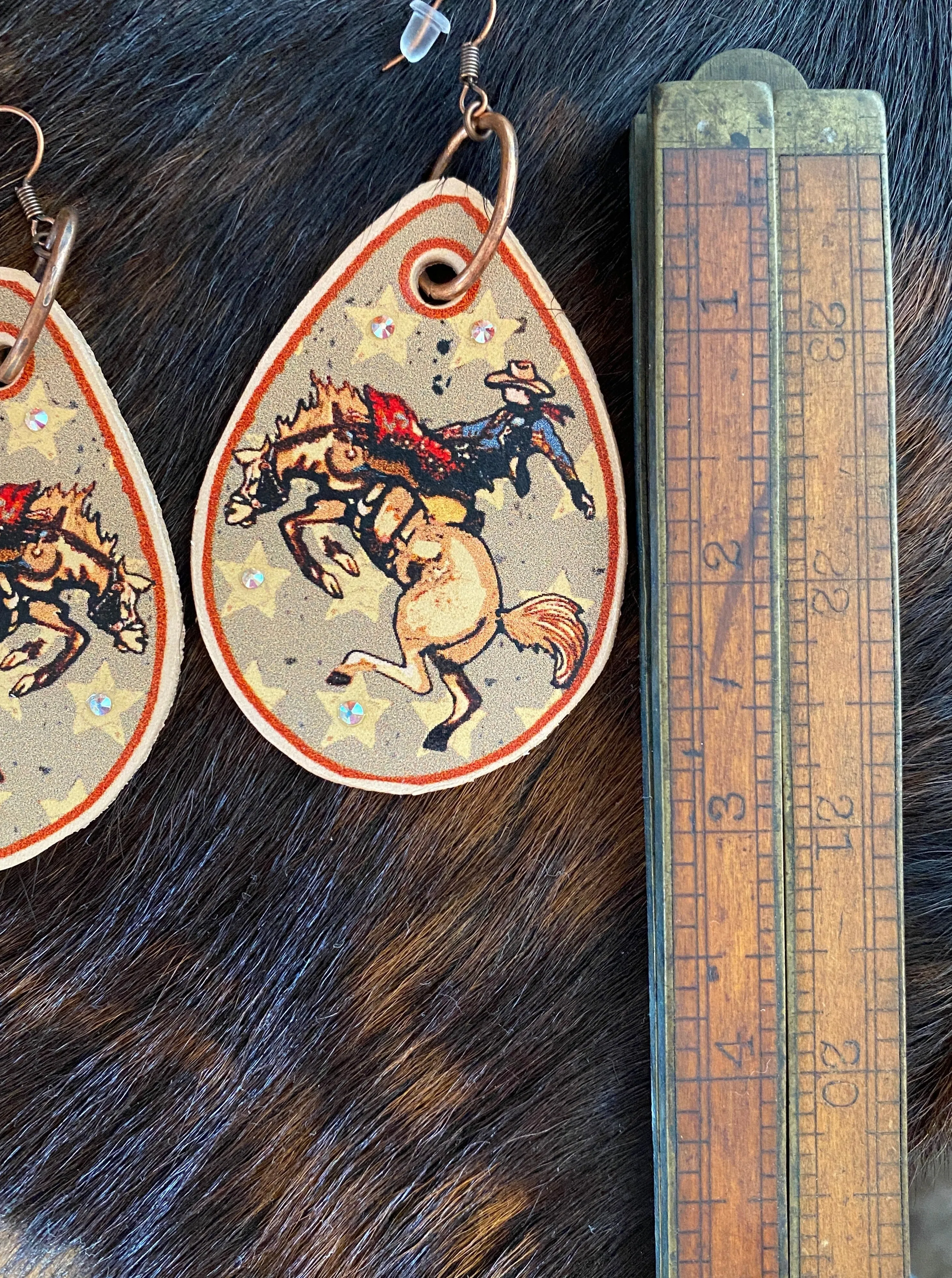USA Cowboy Teardrop Earrings