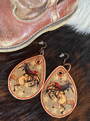 USA Cowboy Teardrop Earrings