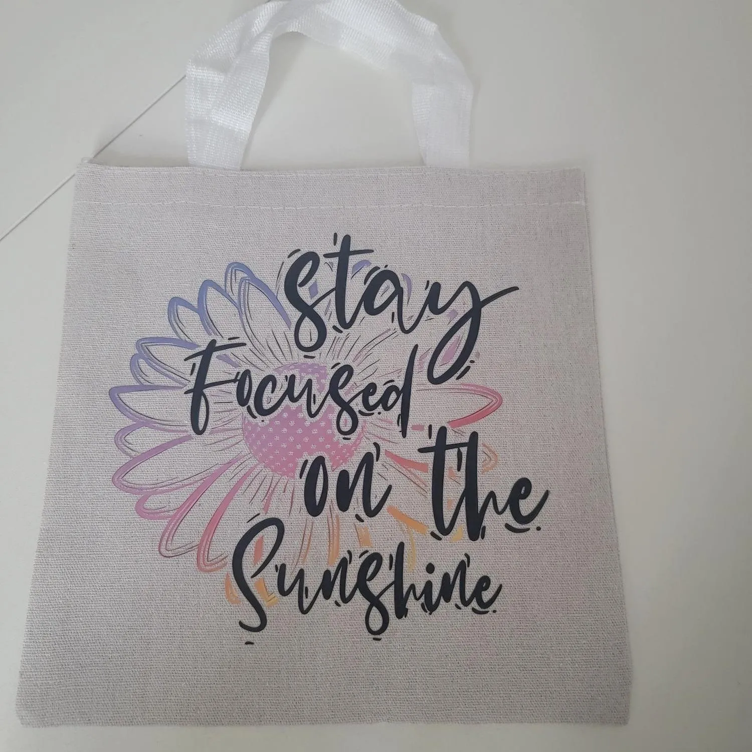 Versatile Canvas Tote Bag – 9.8” x 9.8” Durable Mini Tote for Quick Trips & Essentials