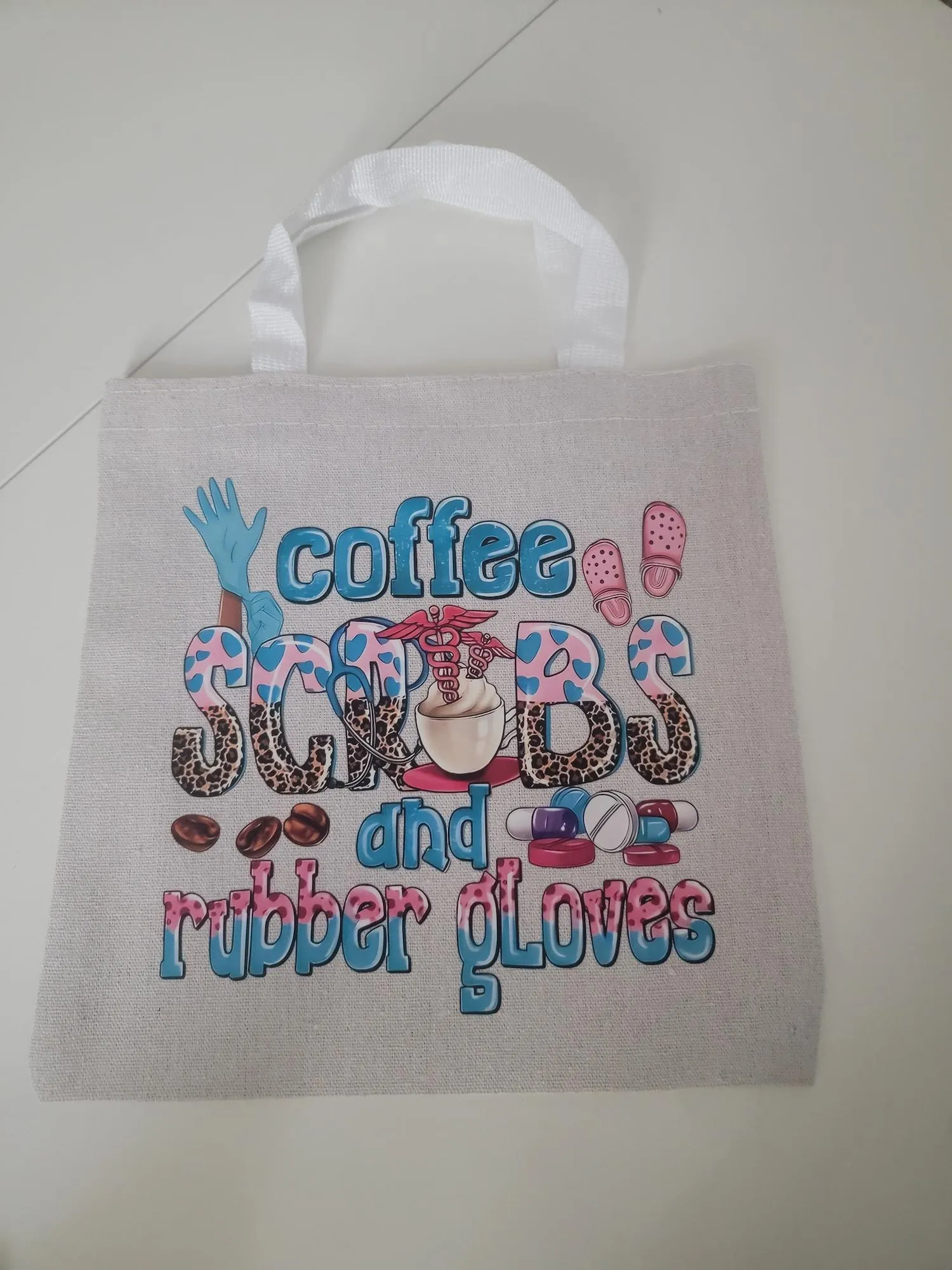 Versatile Canvas Tote Bag – 9.8” x 9.8” Durable Mini Tote for Quick Trips & Essentials