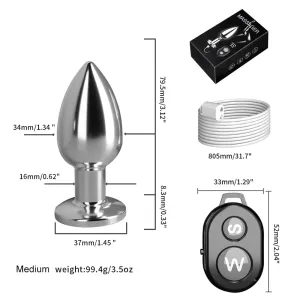 Vibrating Anal Plug With Remote Control