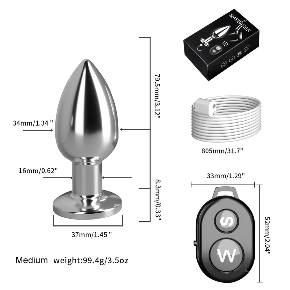 Vibrating Anal Plug With Remote Control