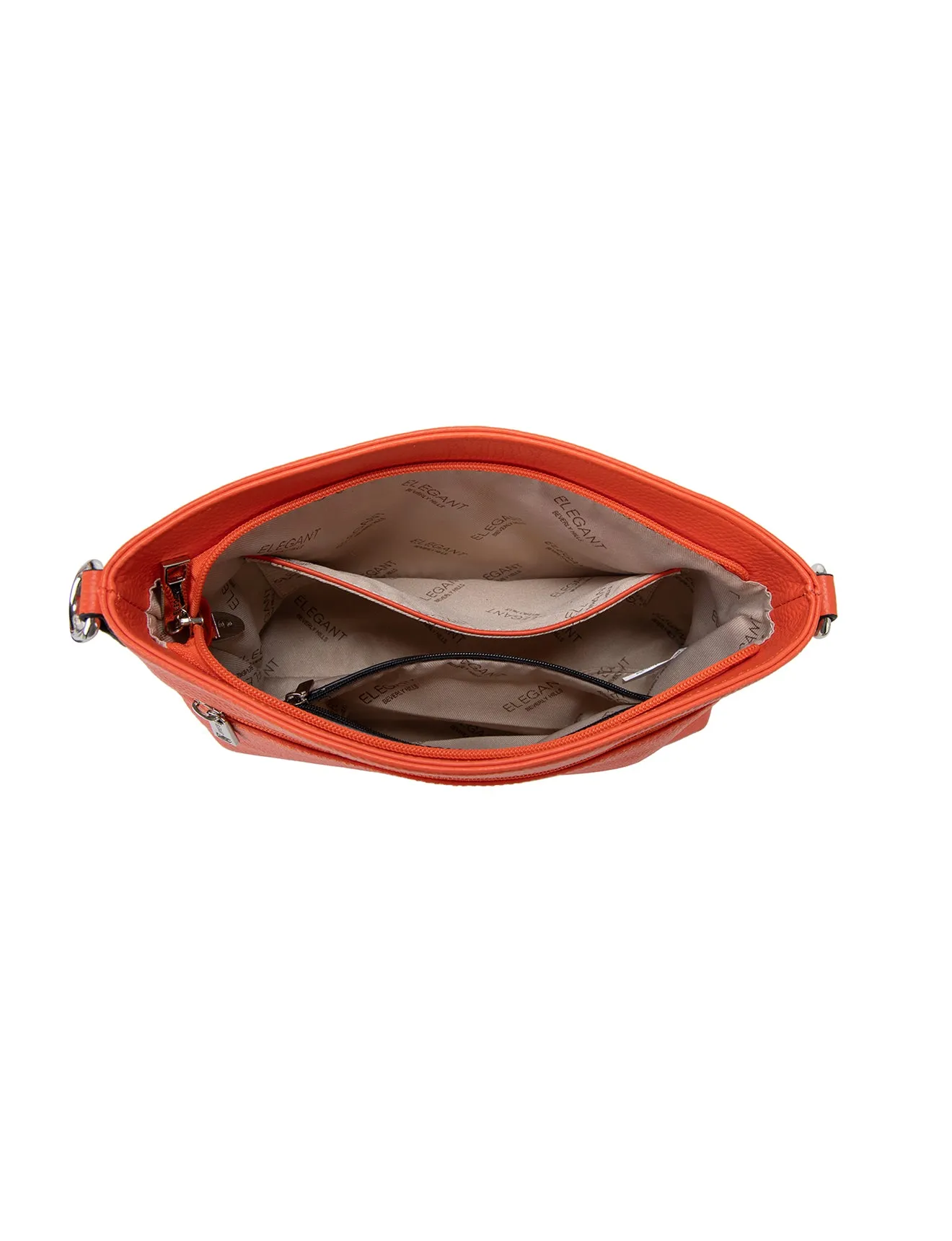 VICKY LEATHER XBODY BAG-E1-0807A-TANGERINE