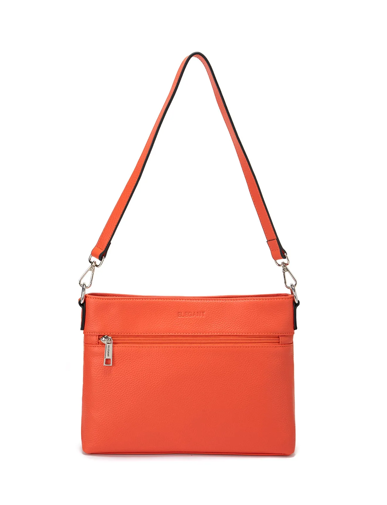 VICKY LEATHER XBODY BAG-E1-0807A-TANGERINE