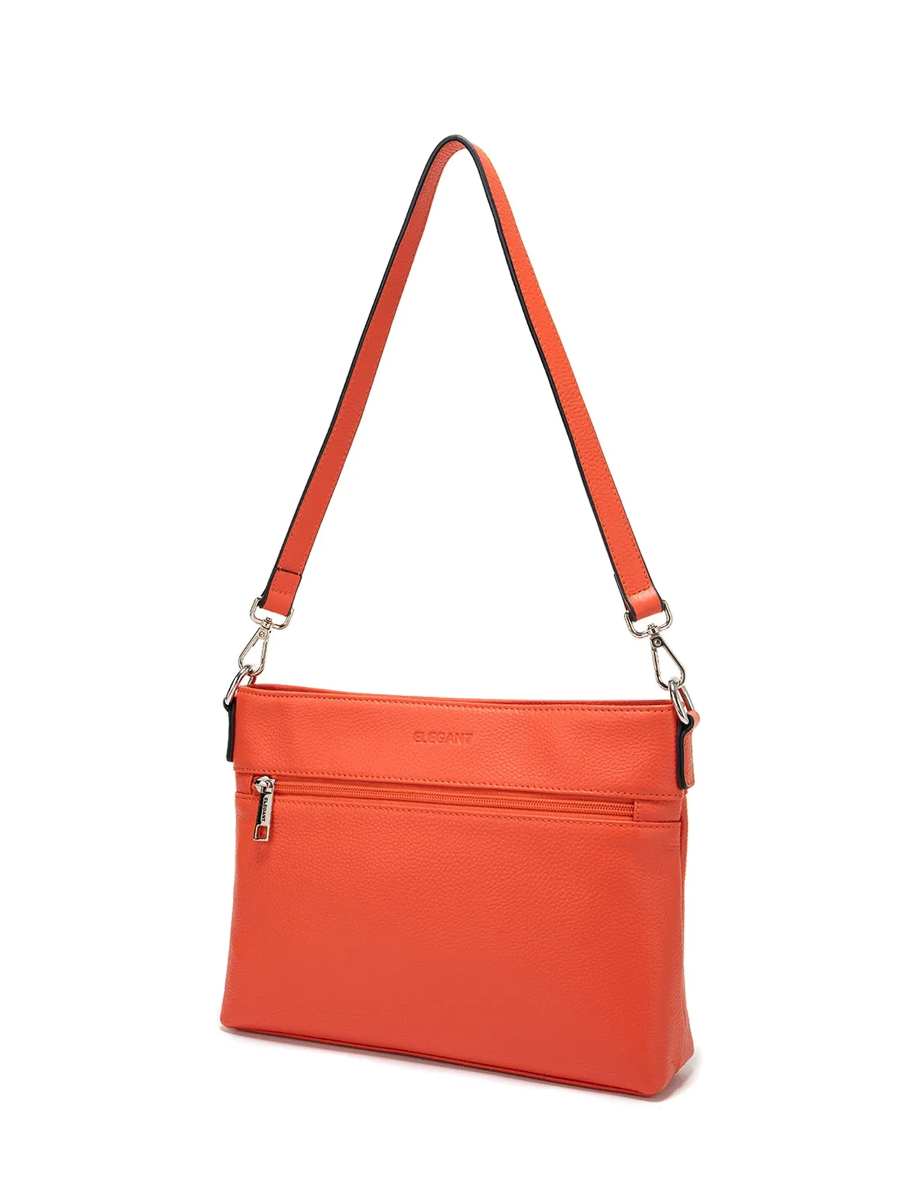 VICKY LEATHER XBODY BAG-E1-0807A-TANGERINE