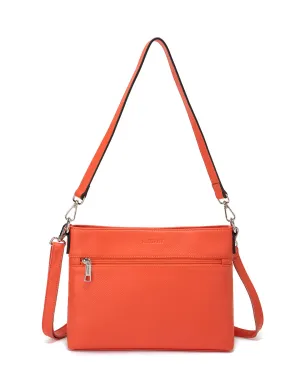 VICKY LEATHER XBODY BAG-E1-0807A-TANGERINE