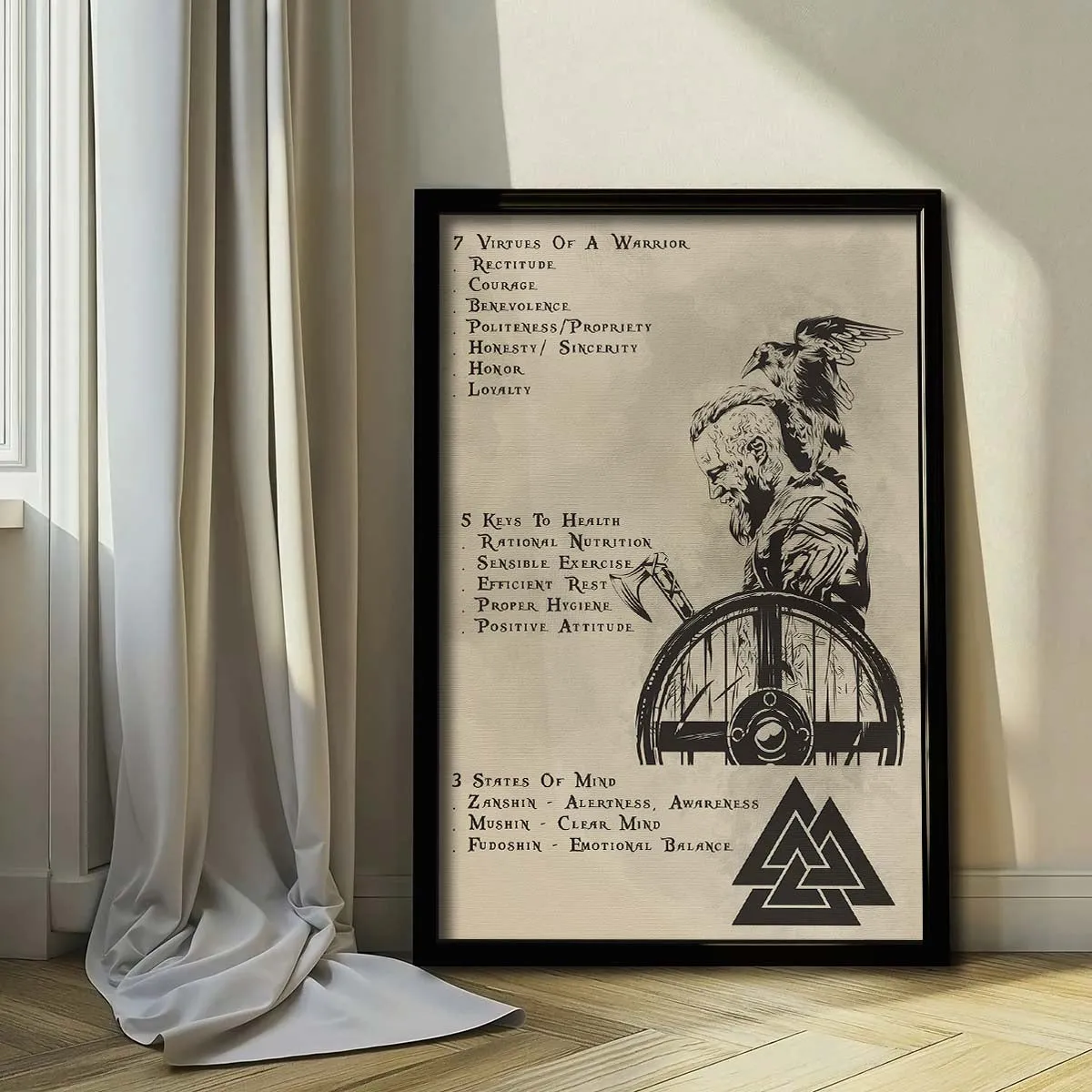 Viking Wall Art - Viking Poster - Viking Canvas - 7 5 3 CODE - VK017 - Vertical Poster - Vertical Canvas
