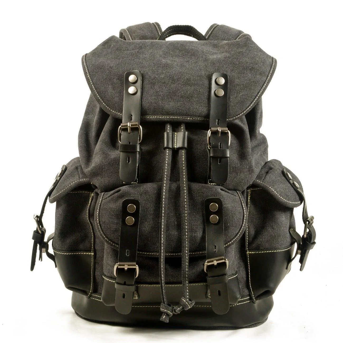 Vintage Waxed Canvas Backpack Waterproof for Men