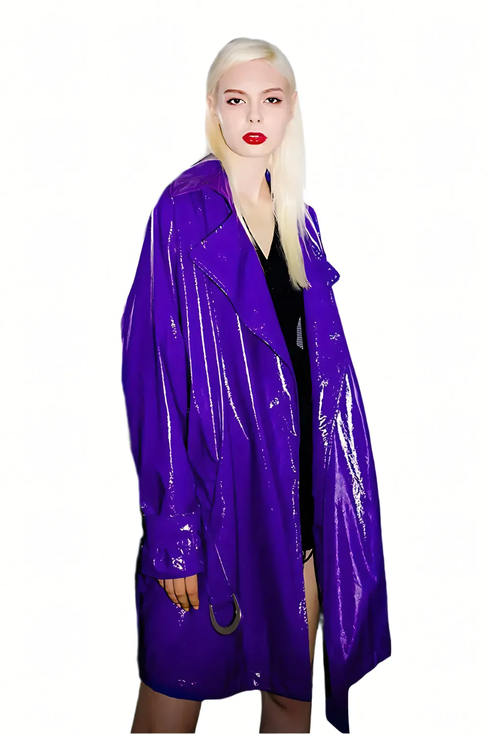 Violet Vandal Faux Leather Trench