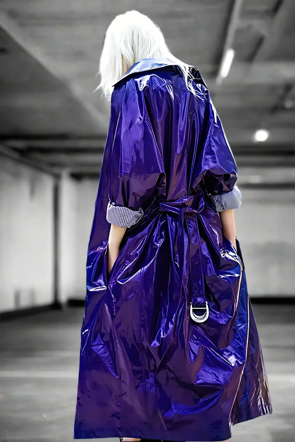 Violet Vandal Faux Leather Trench