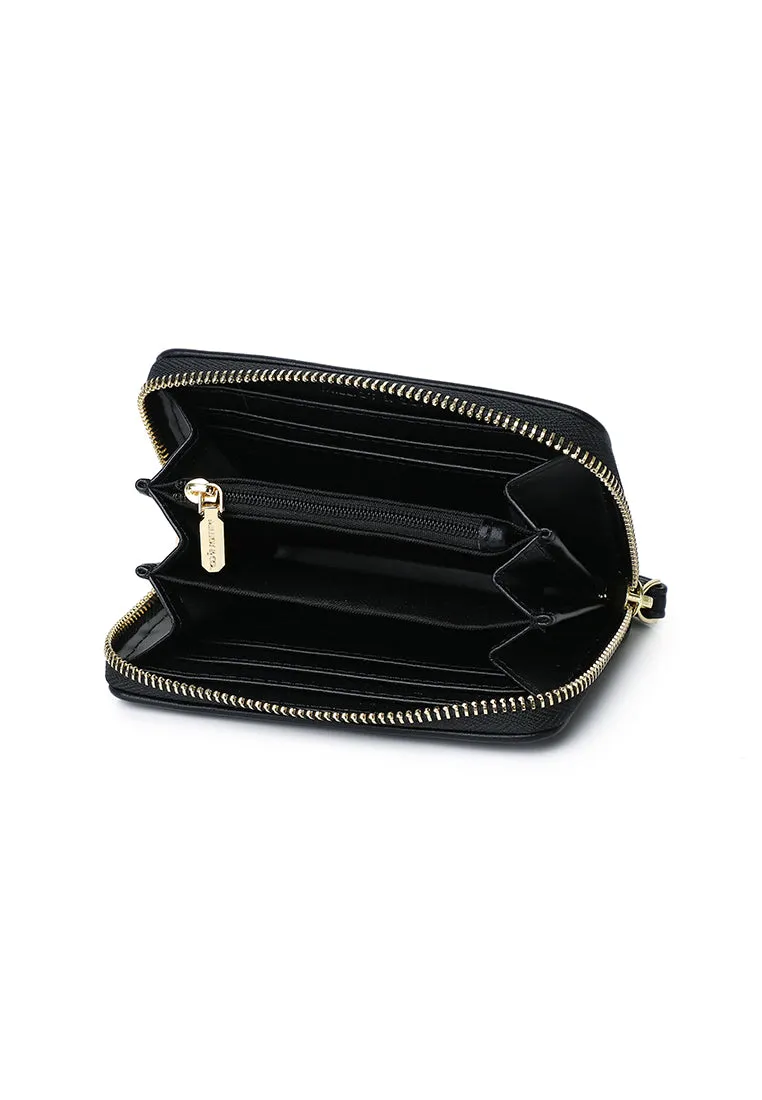 Viviz Zip Around Short Wallet (Black)