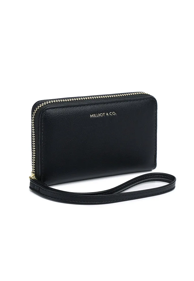Viviz Zip Around Short Wallet (Black)