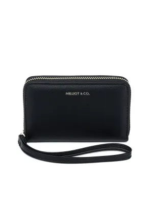 Viviz Zip Around Short Wallet (Black)