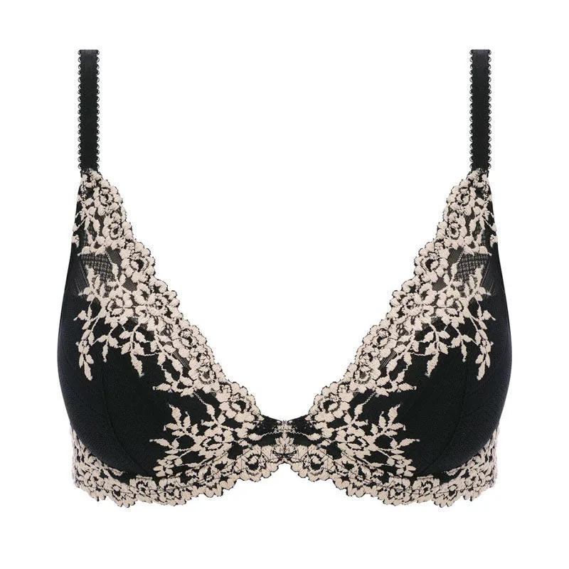 WACOAL Embrace Lace Plunge Bra in Black
