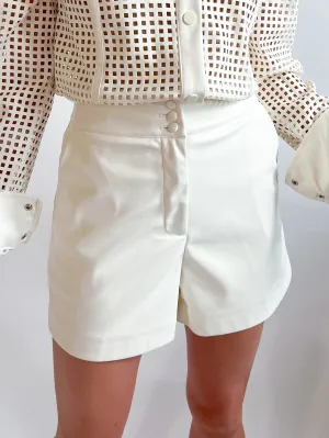 Waist Faux Leather Short