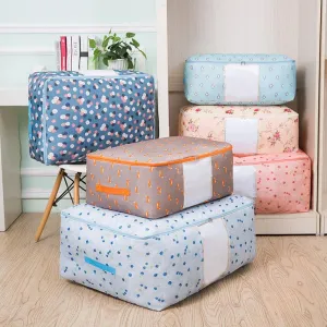 Washable Portable Storage Container  Lovely Print Oxford Clothes Quilts Storage Bags Folding Organizer