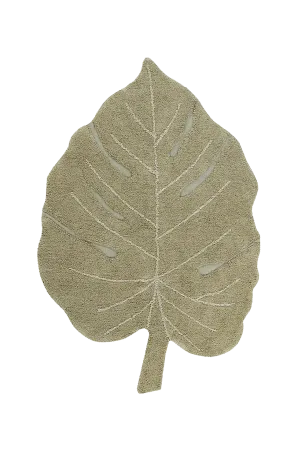 Washable Rug | Monstera Olive by Lorena Canals