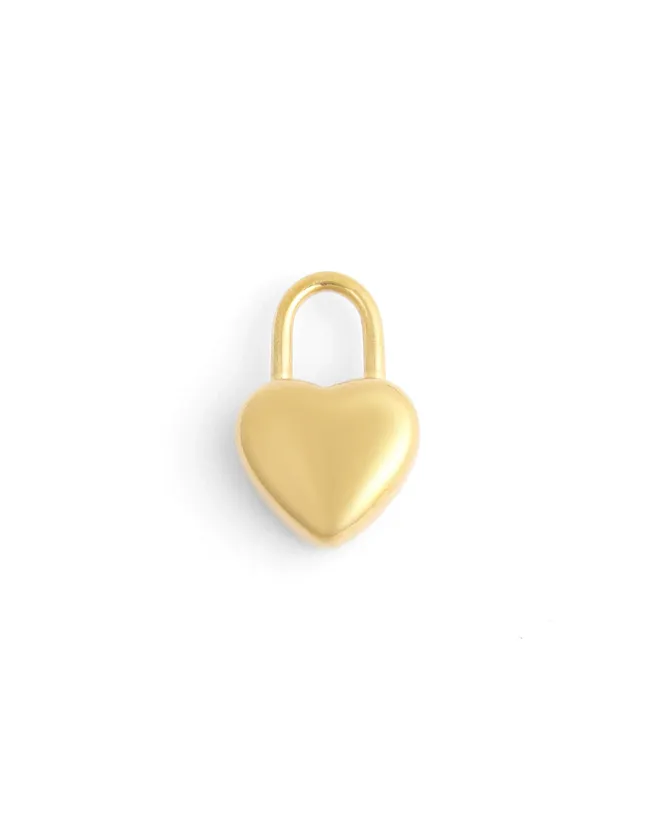 Waterproof Heart Padlock Charm