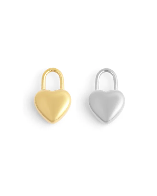 Waterproof Heart Padlock Charm