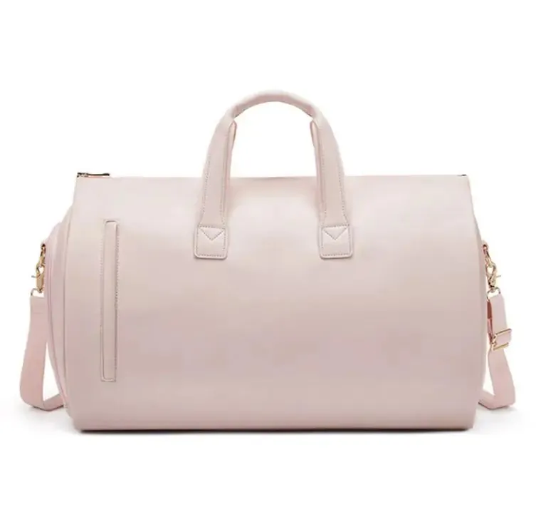 Waterproof Leather Duffle Bag With Adjustable Strap