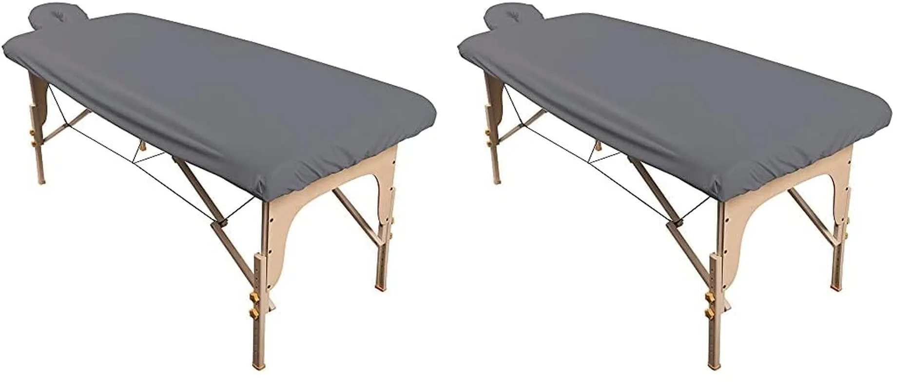 Waterproof Massage Table Cover, Protective Spa Treatment Sheet Set for Massage Tables, Machine Washable, Includes Massage Fitted Sheet and Face Rest Cover, Natural