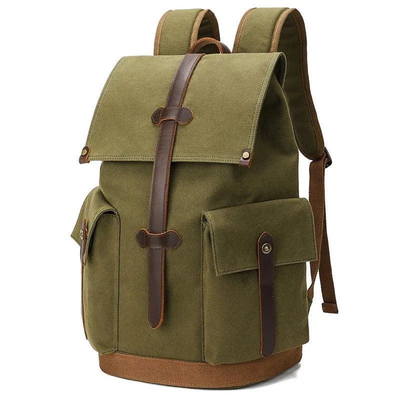 Wear-resistant Canvas Backpack Travel Computer Bag