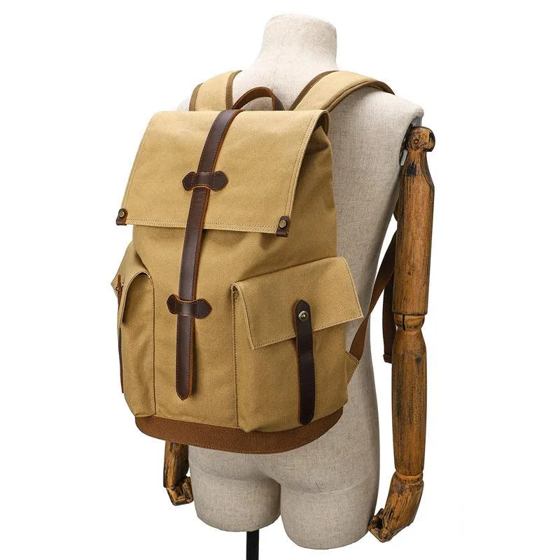 Wear-resistant Canvas Backpack Travel Computer Bag