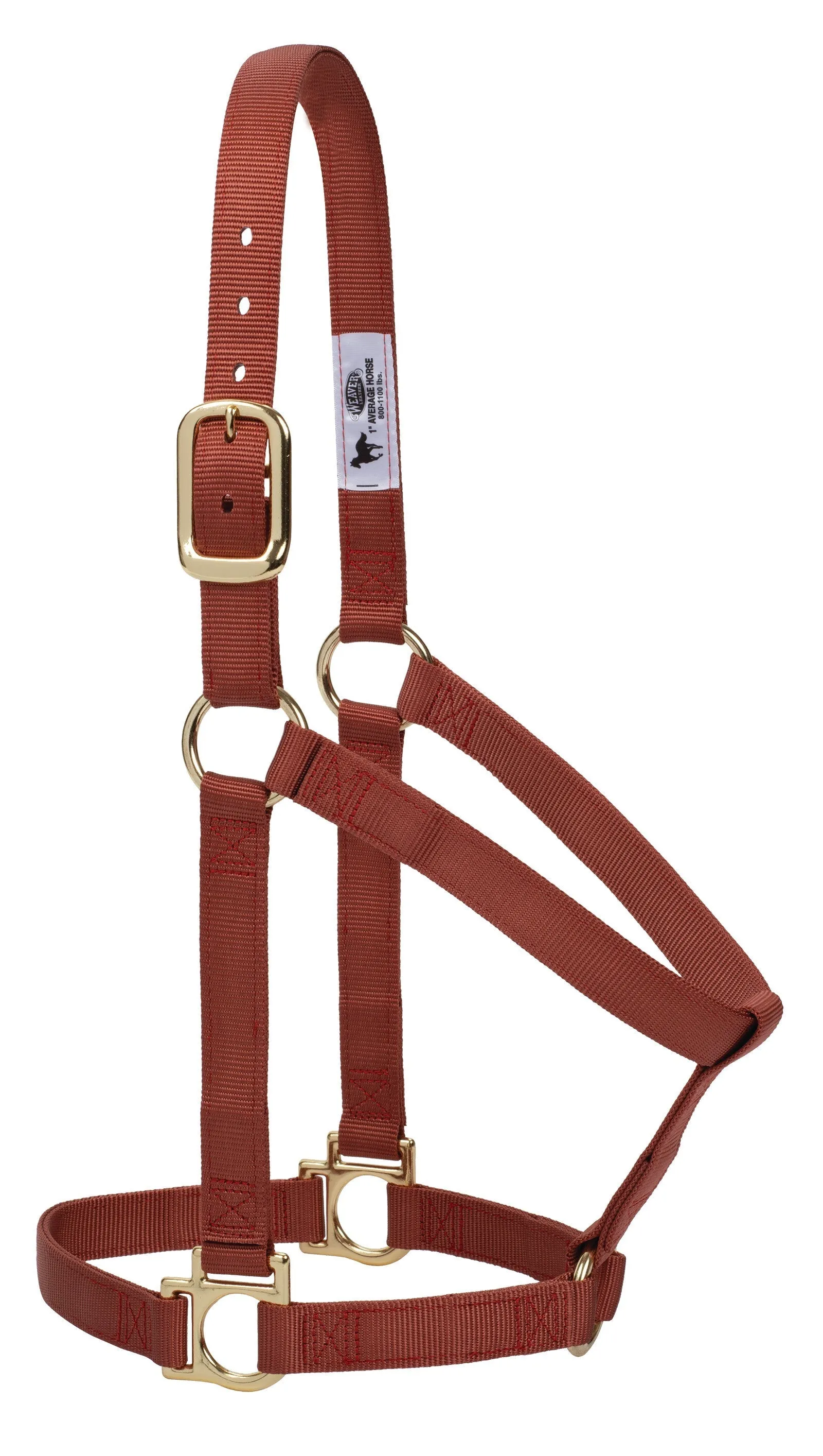 Weaver Basic Non-Adjustable Nylon Halter, 1" Large Horse (Multiple Color Options)