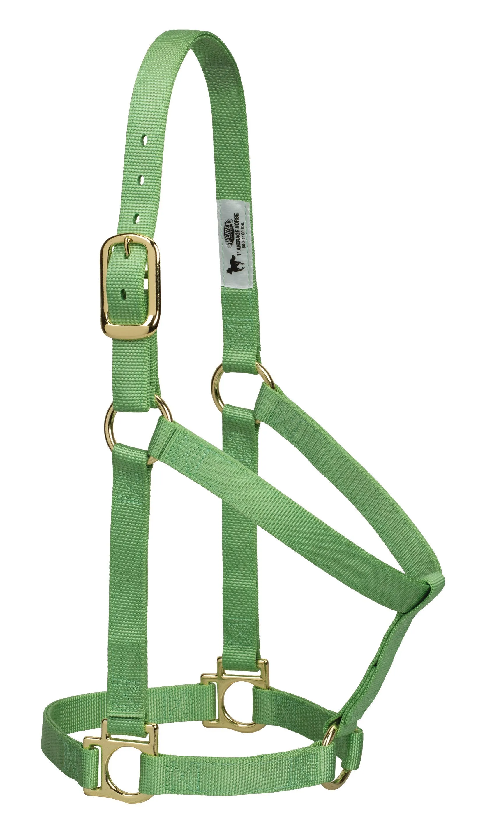 Weaver Basic Non-Adjustable Nylon Halter, 1" Large Horse (Multiple Color Options)