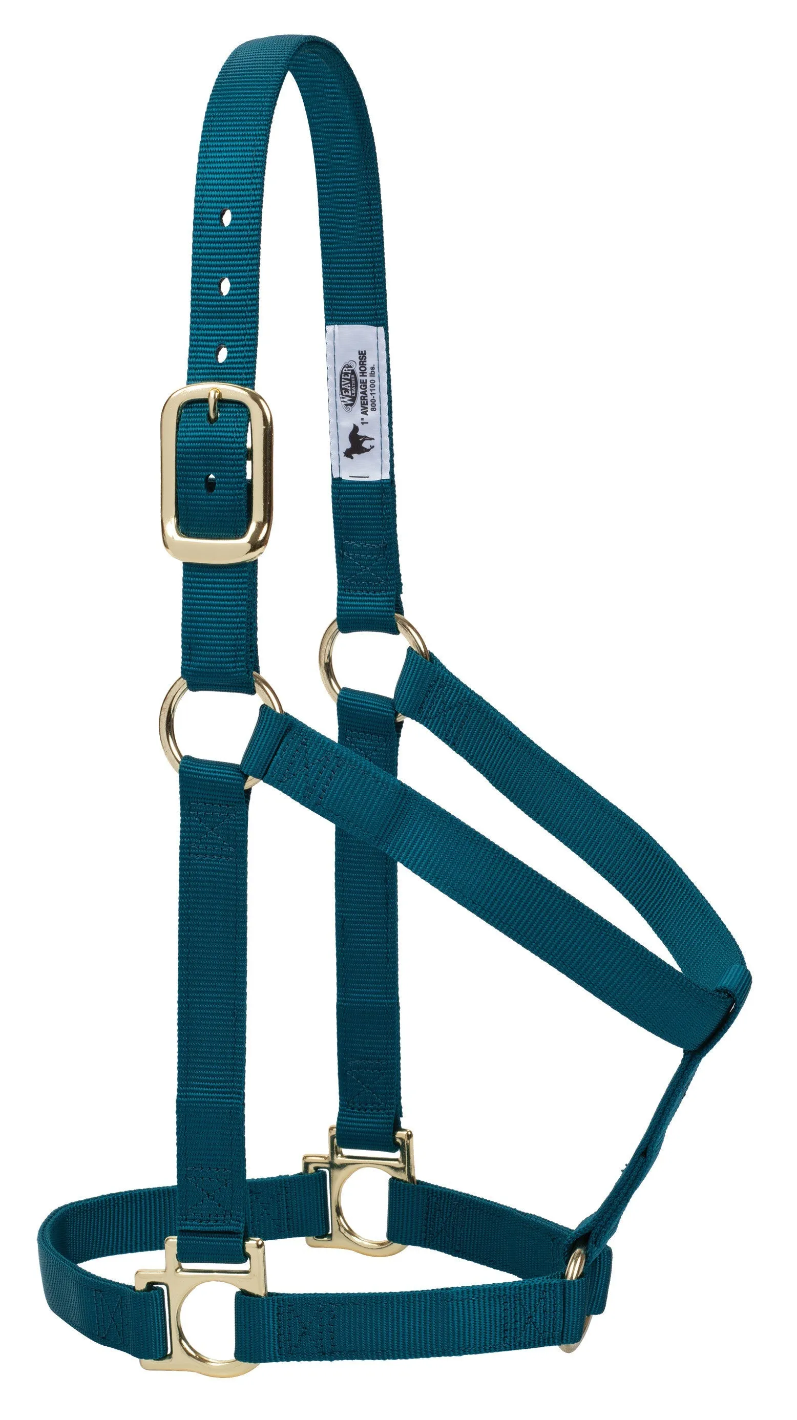 Weaver Basic Non-Adjustable Nylon Halter, 1" Large Horse (Multiple Color Options)