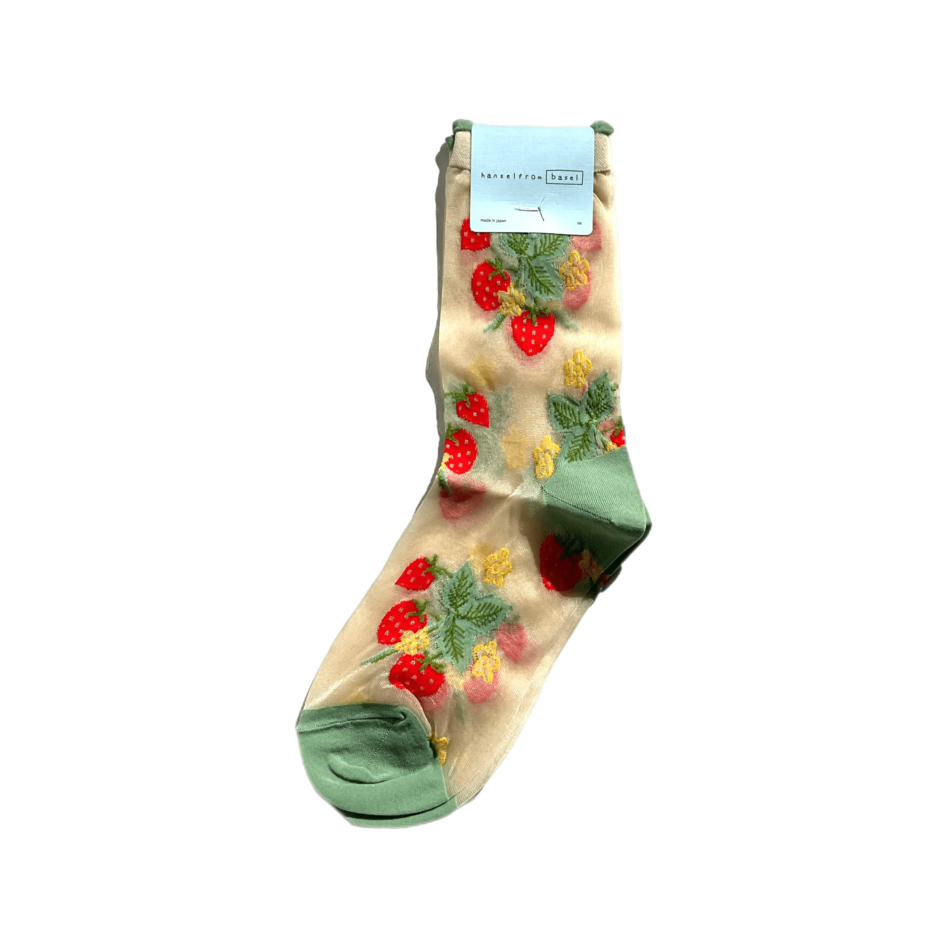 Wild Strawberry Sheer Crew Socks
